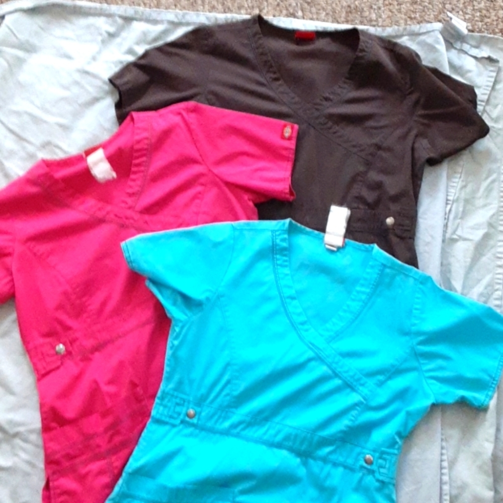 3 scrub tops